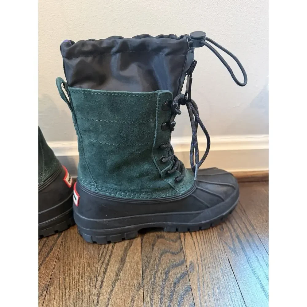Hunter Skylar Waterproof Boot Green/black Women's Sz 7 $225